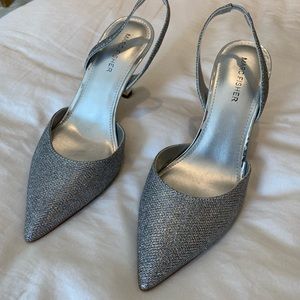 Marc Fisher Silver Heels (Size 8)